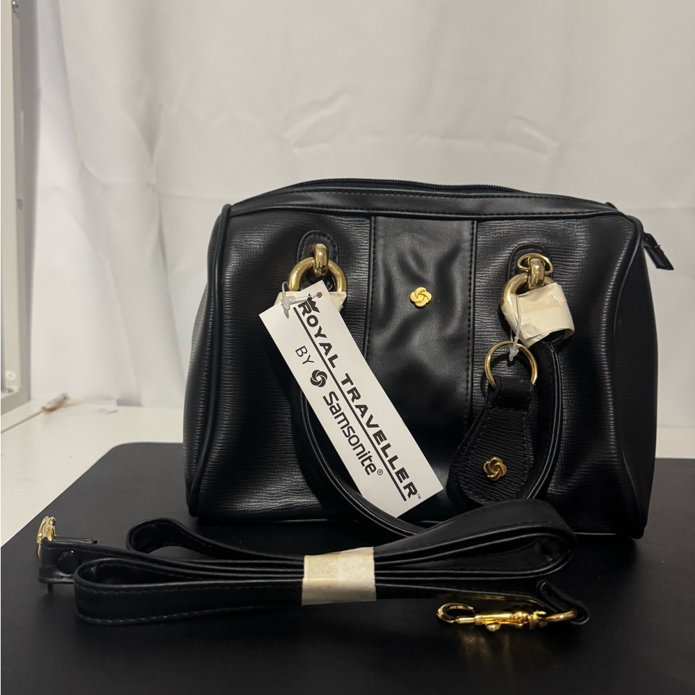 Vintage 1995 Samsonite Black Leather Women's Bag